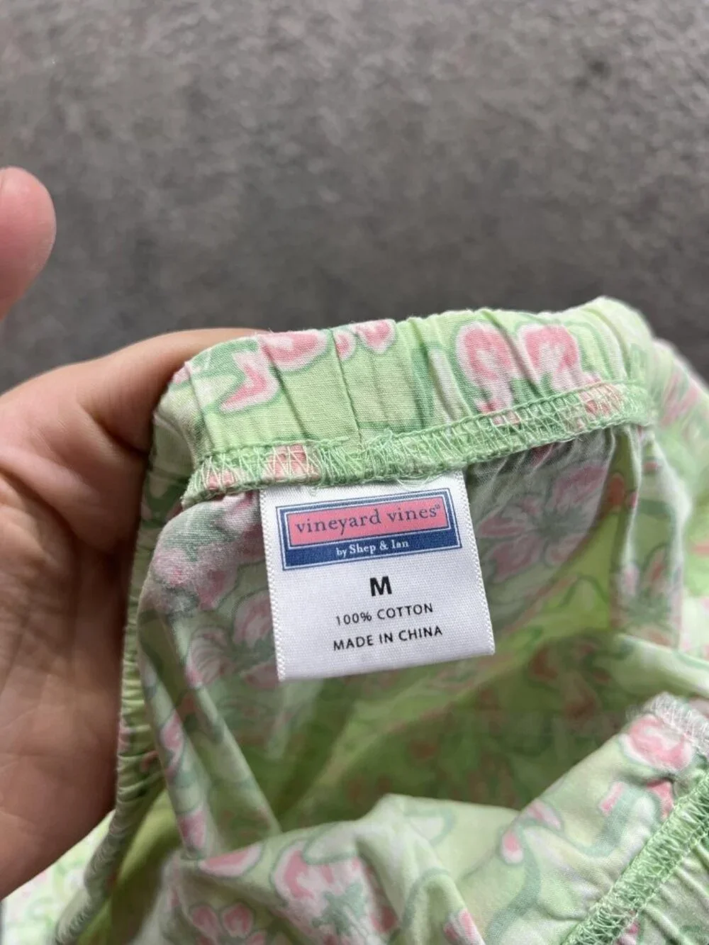 Vineyard Vines Sweatpants Women Medium Green Floral Cotton Pull On Lounge Pants